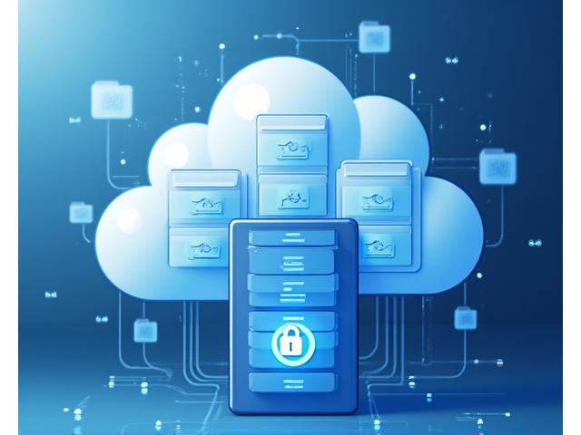 Illustration de multiples dossiers et documents numériques stockés de manière sécurisée dans un nuage ou un serveur.